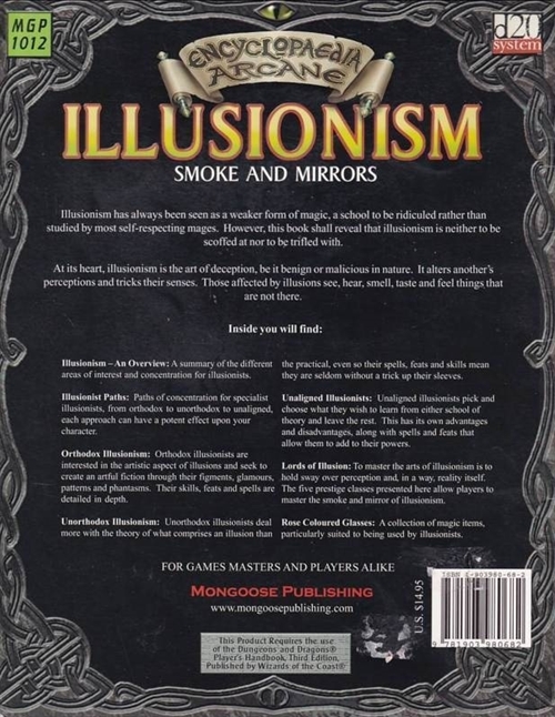 D&D 3.x - Ecyclopedia Arcane - Illusionisms - Smoke And Mirrors (B-Grade) (Genbrug)